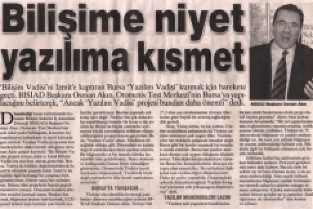 Bilişime Niyet Yazılıma Kısmet