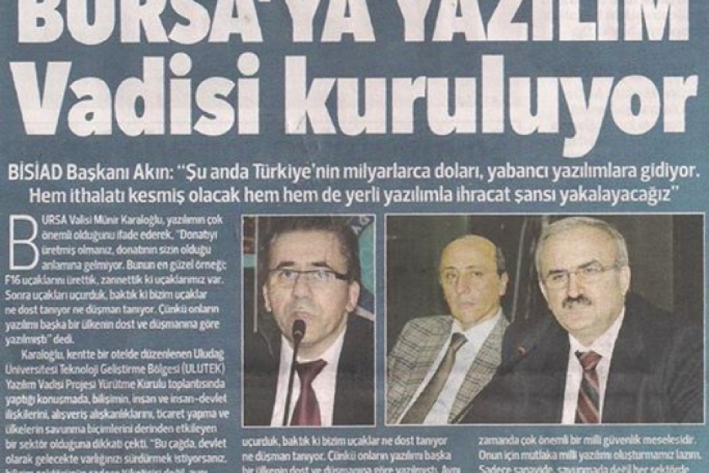 Bursa'ya Yazılım Vadisi Kuruluyor