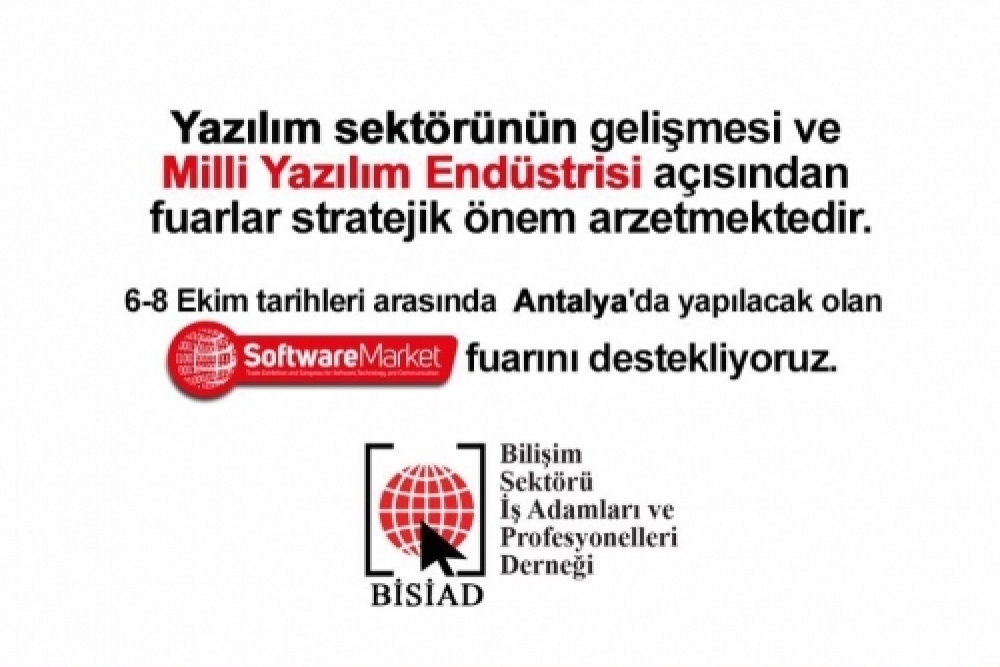 6-8 Ekim Tarihli SoftwareMarket Yazılım Fuarını Destekliyoruz. 