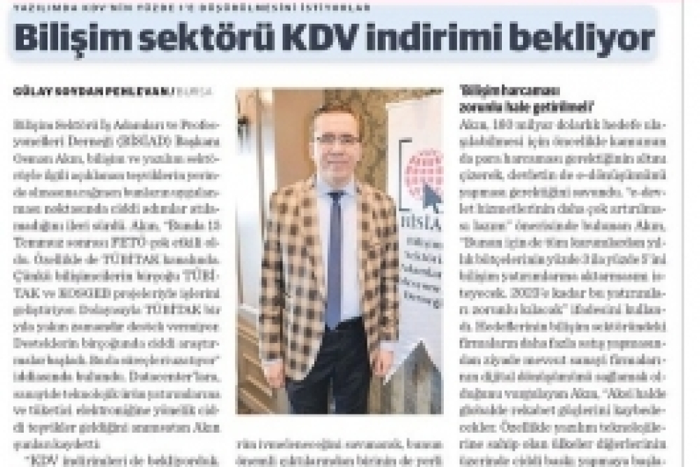 Bilişim Sektörü KDV İndirimi Bekliyor