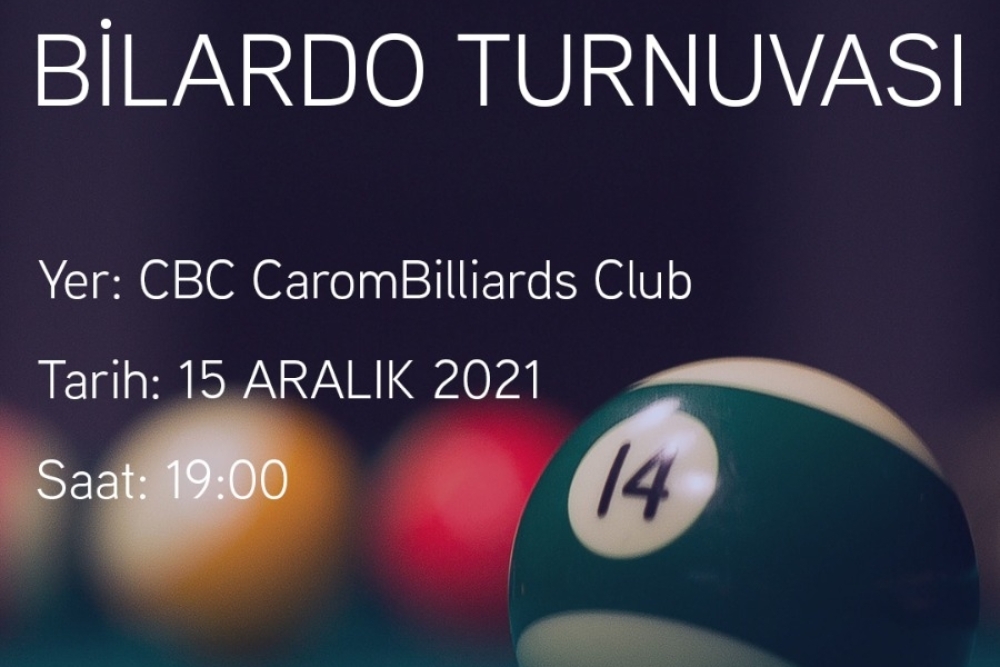 BİSİAD Bilardo Turnuvası Başlıyor!