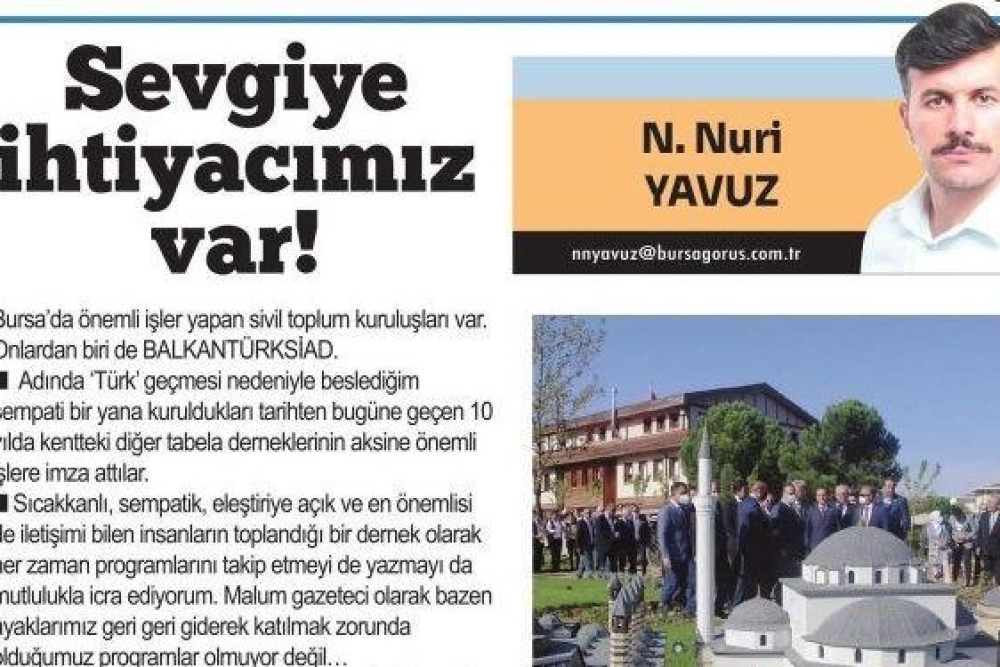 Sevgiye İhtiyacımız Var!