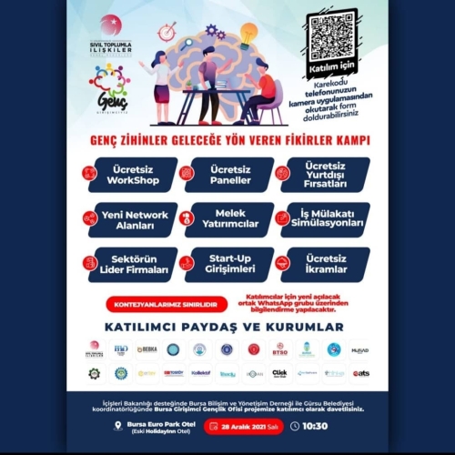 Genç Zihinler Geleceğe Yön Veren Fikirler Kampı Başlıyor.