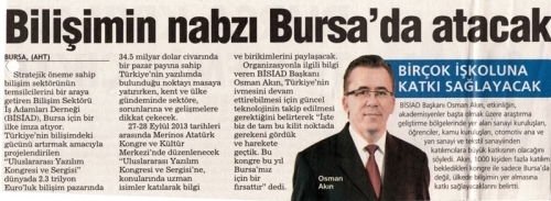 Bilişimin Nabzı Bursa'da Atacak 
