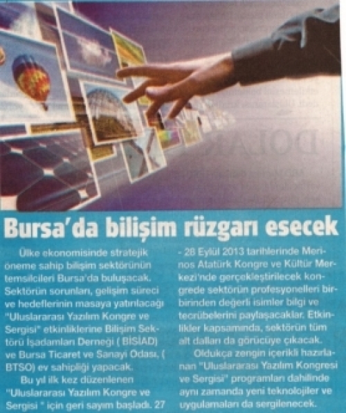 Bursa'da Bilişim rüzgarı Esecek 