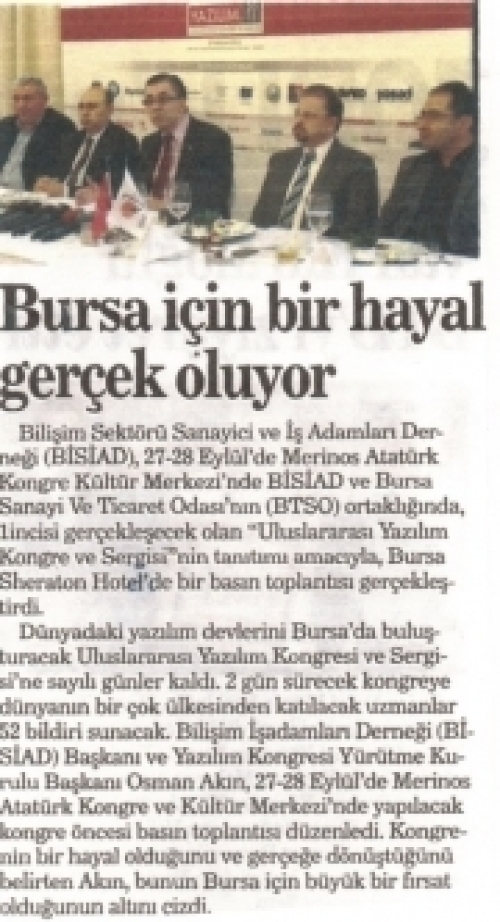 Bursa İçin Bir Hayal Gerçek Oluyor