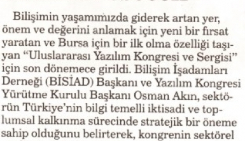 Bursa'da Yazılım Fırtınası Esecek