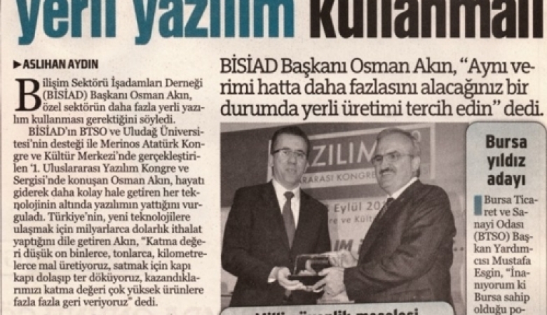 Özel Sektör Daha Çok Yerli Yazılım Kullanmalı