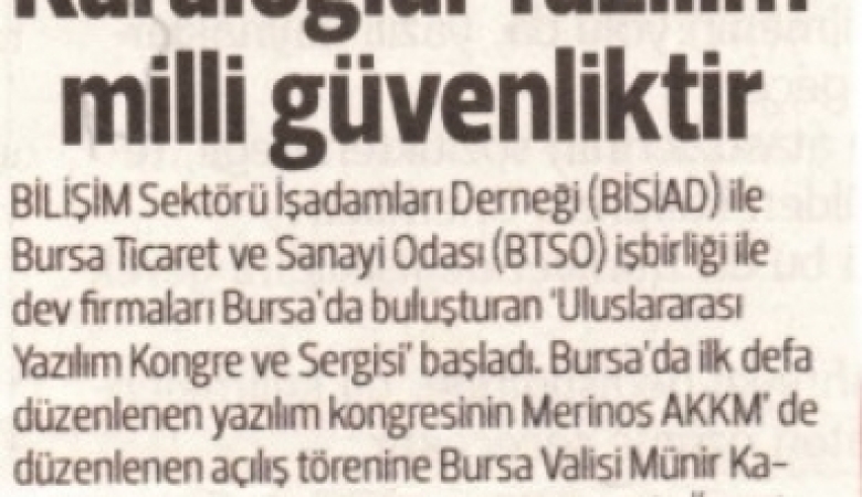 Karaloğlu:Yazılım Milli Güvenliktir